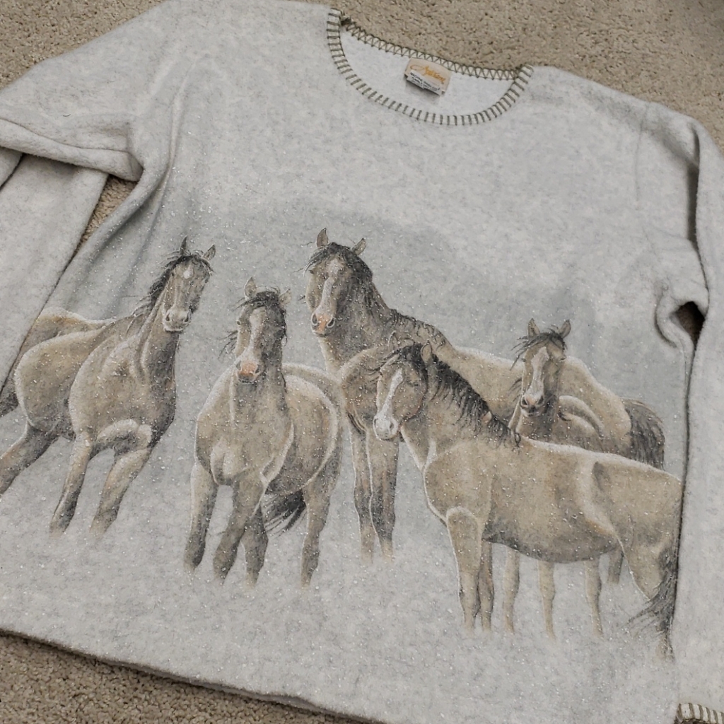 Artisans Snowy Horse Sweater